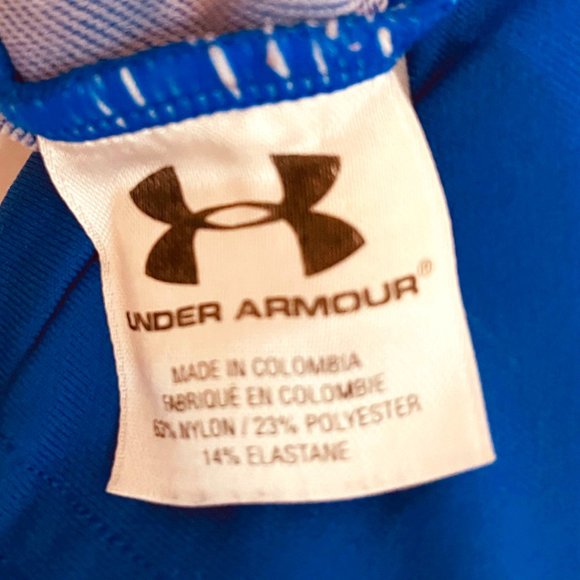 Under Armour YLG, Youth long sleeve, Blue, Mock Neck, Large - Picture 5 of 6